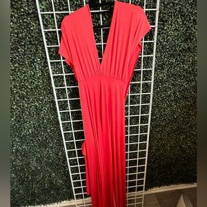 Fashion Nova-Show You How Dress-Tangerine
Size:Small Infinity Dress (Dark Coral)